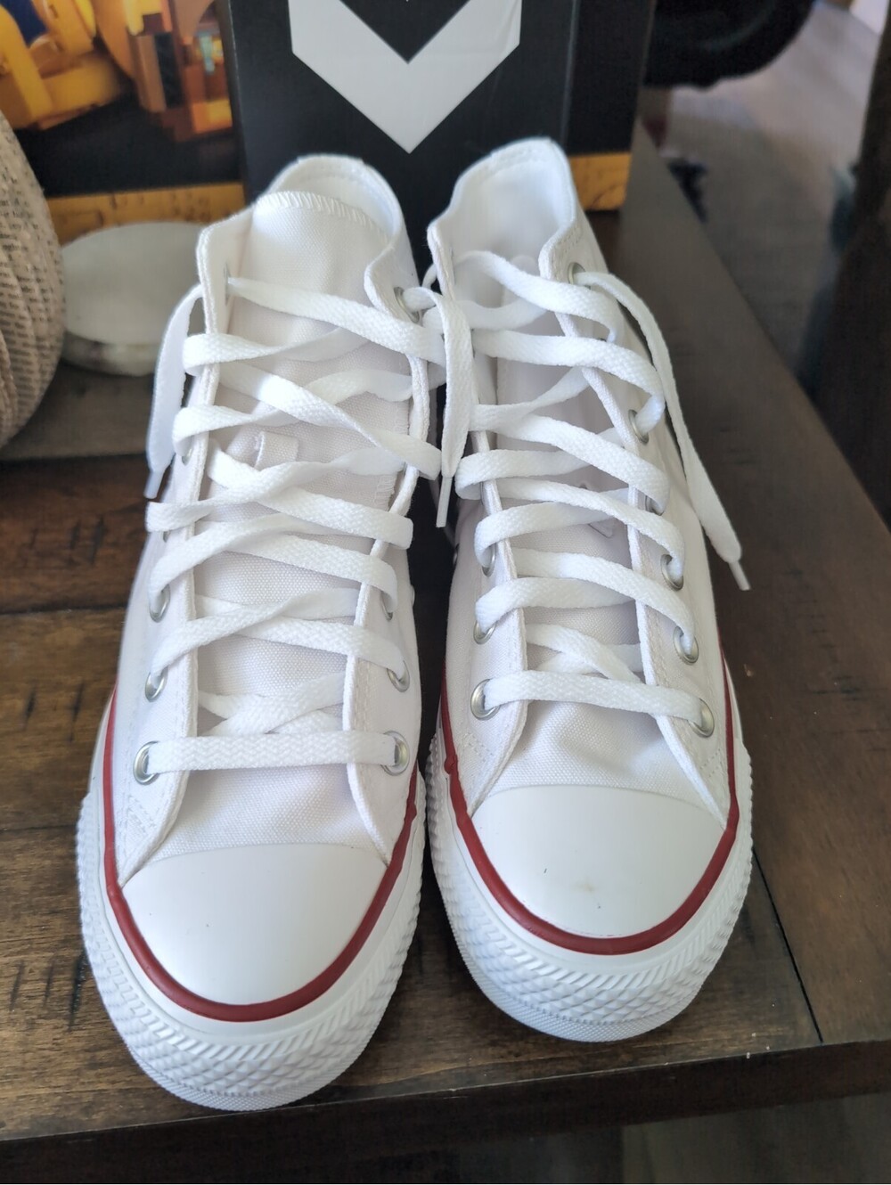 Converse Chuck Taylor All Star Canvas High Top Sneakers, White, M 5.5 W 7.5